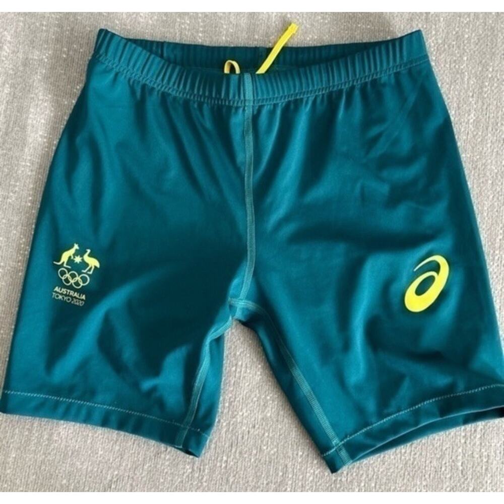 Australia Olympic Shorts Mens Small Asics Tokyo 2020 Kangaroo Emu Polyester